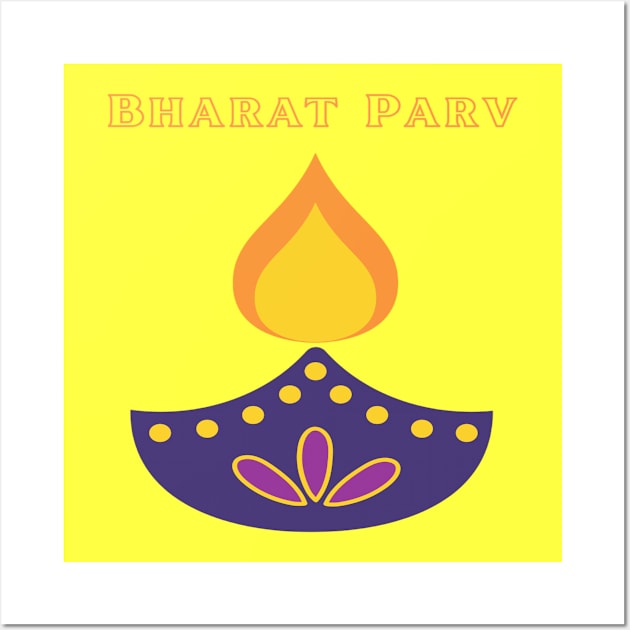 Bharat Parv - Diya Wall Art by Bharat Parv